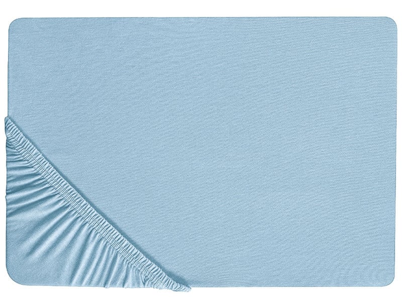 Bawełniane prześcieradło gumka 140x200cm niebieski