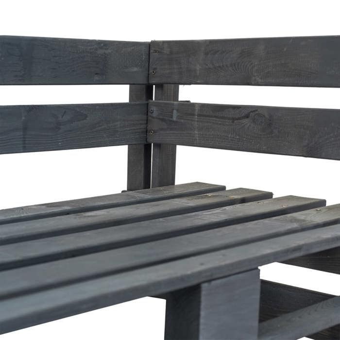 Banco de canto para jardim em paletes 