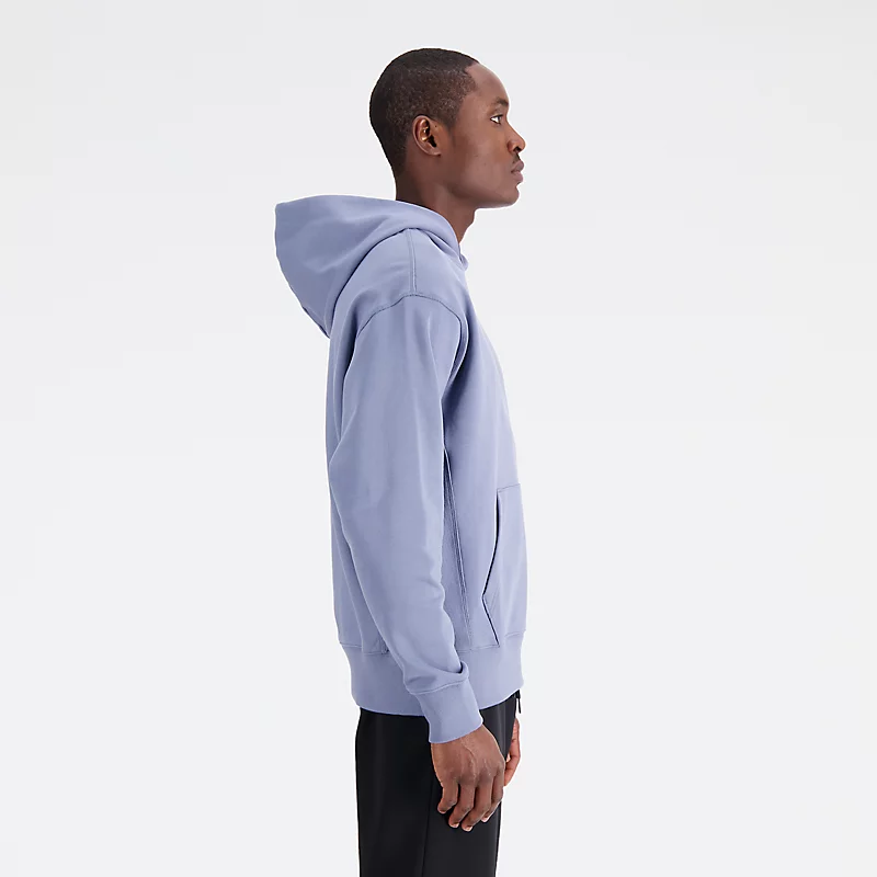Sweat à capuche en molleton français à motif remasterisé pour homme - Gris arctique