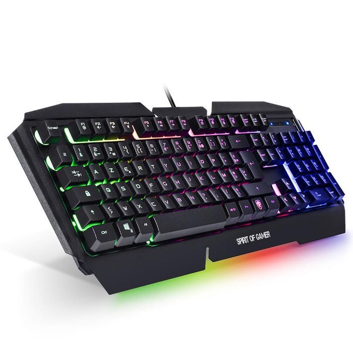 Gamingtoetsenbord - Spirit of Gamer - Pro K5 - Semi-mechanisch - Anti-ghosting - LED-achtergrondverlichting