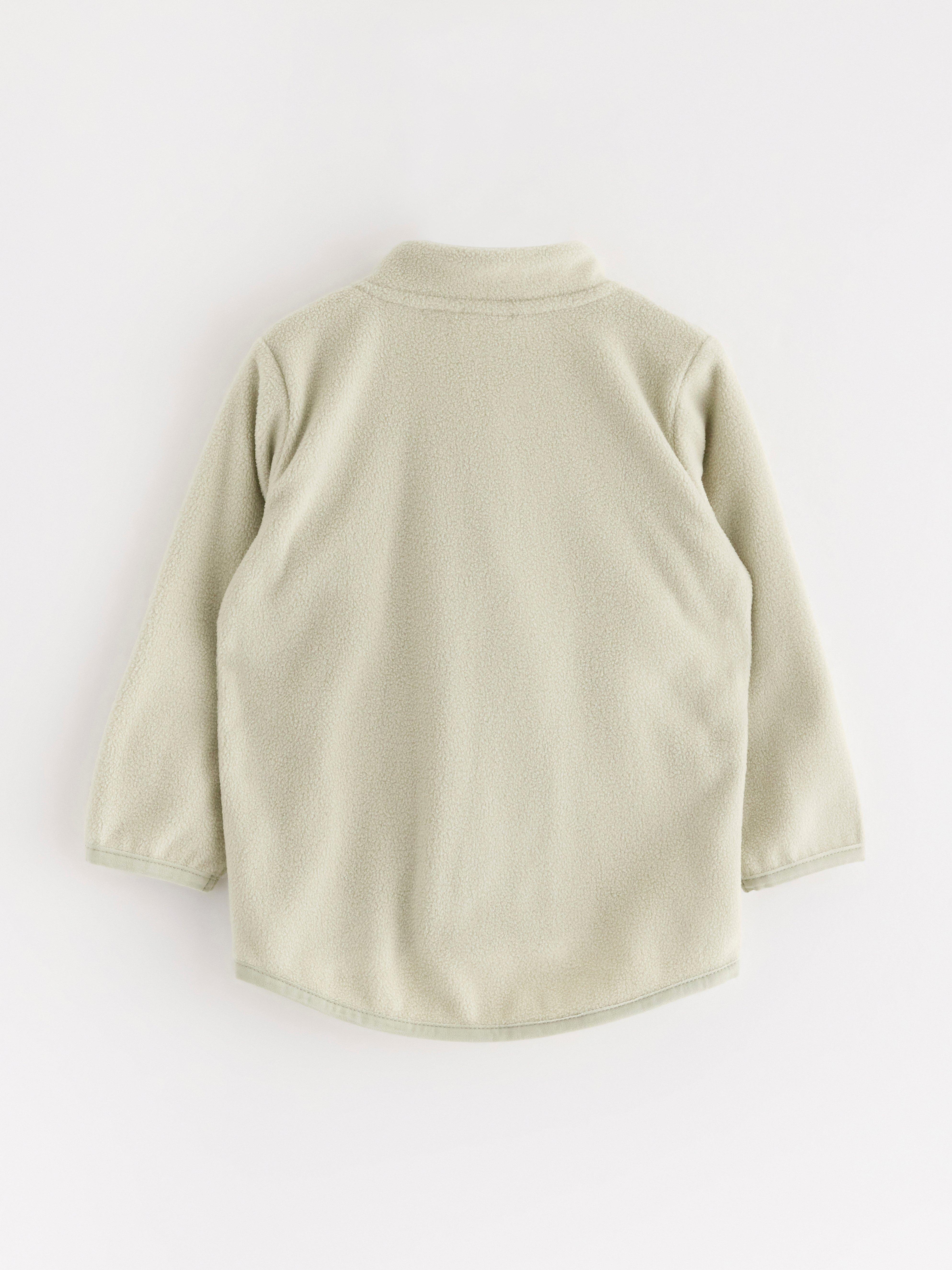 Jacka i microfleece Verde Claro Acinzentado
