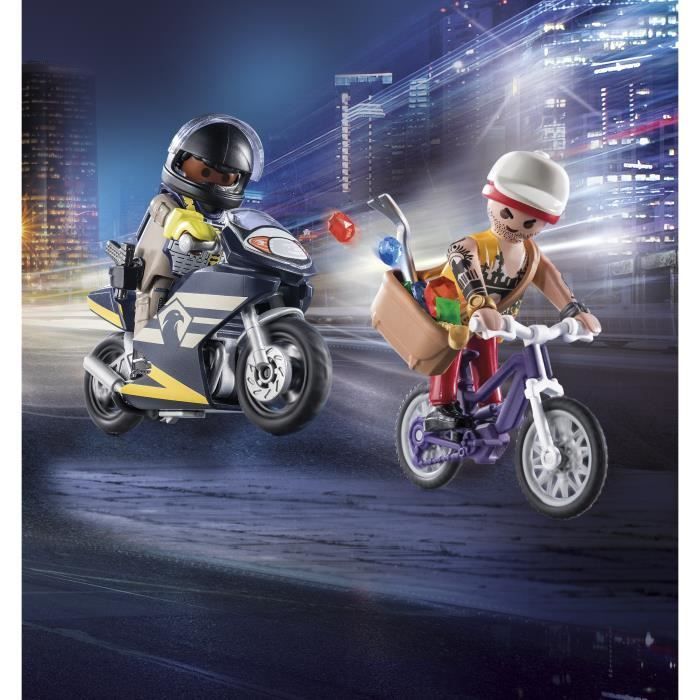 PLAYMOBIL 71255 Pacote Inicial Agente e Ladrão, Ação na Cidade, Polícia, Idades 4+