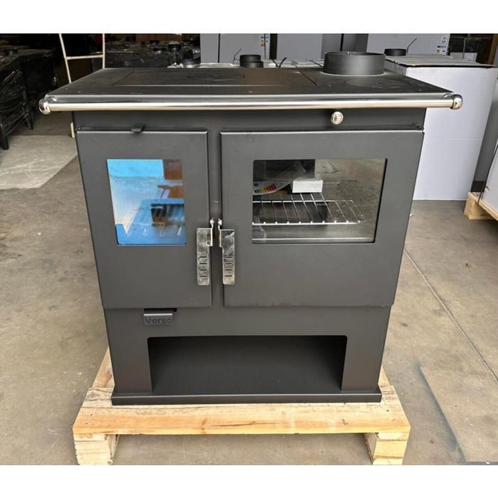 Poêle à Bois Verso CS - 7,7 kW | Plaque Supérieure en Métal et Chauffage Efficace