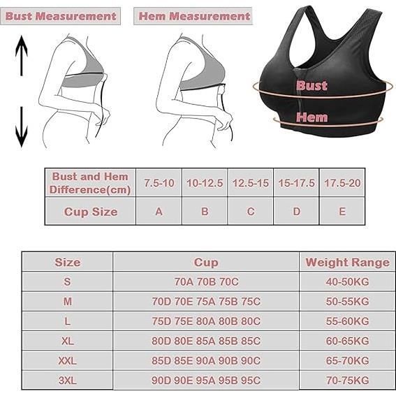 Women's Front Zipper Push-Up Sports Bra, Wireless Lingerie, Running Vest, Removable Pads for Fitness - Pink