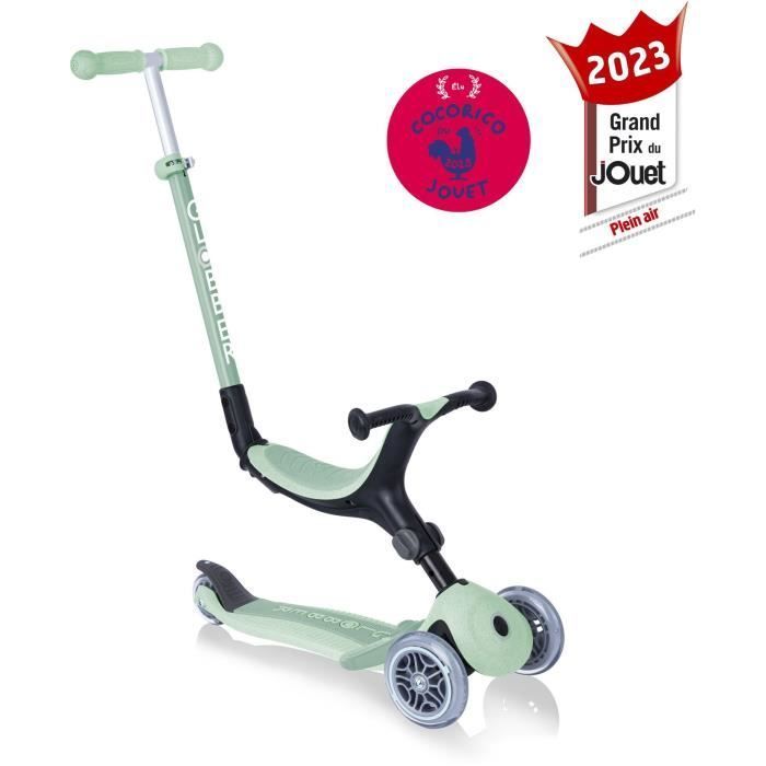 GLOBBER ACTIVE ECOLOGIC 3-Wheel Scooter - Pistachio - Recycled Plastic - Ride-On - Wide Seat - 15 months to 9 years