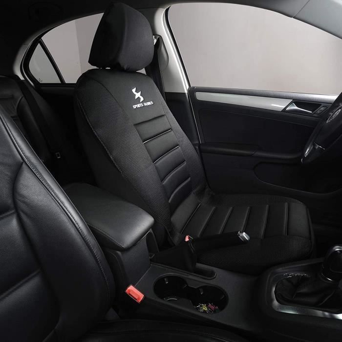 Funda de asiento negra WOLTU 5 X, funda universal para asiento de coche, AS7254-5