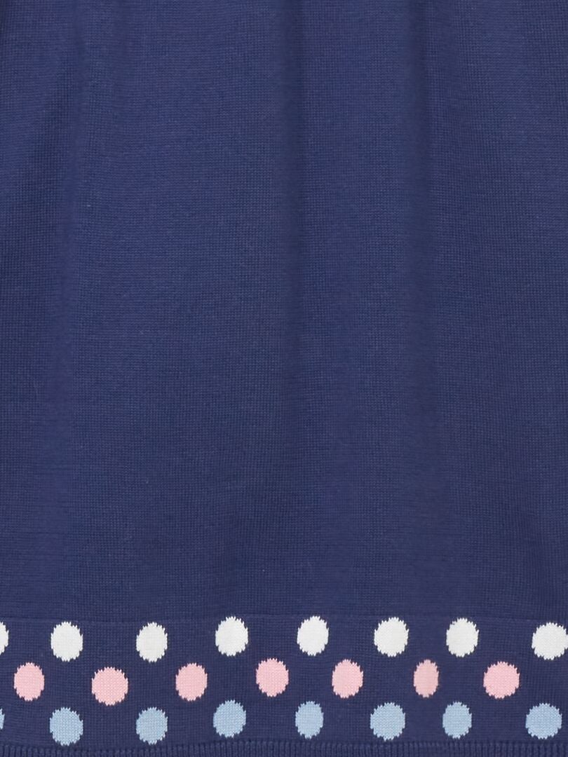 Maxi-trui met wijde pijpen en stippen - BLAUW