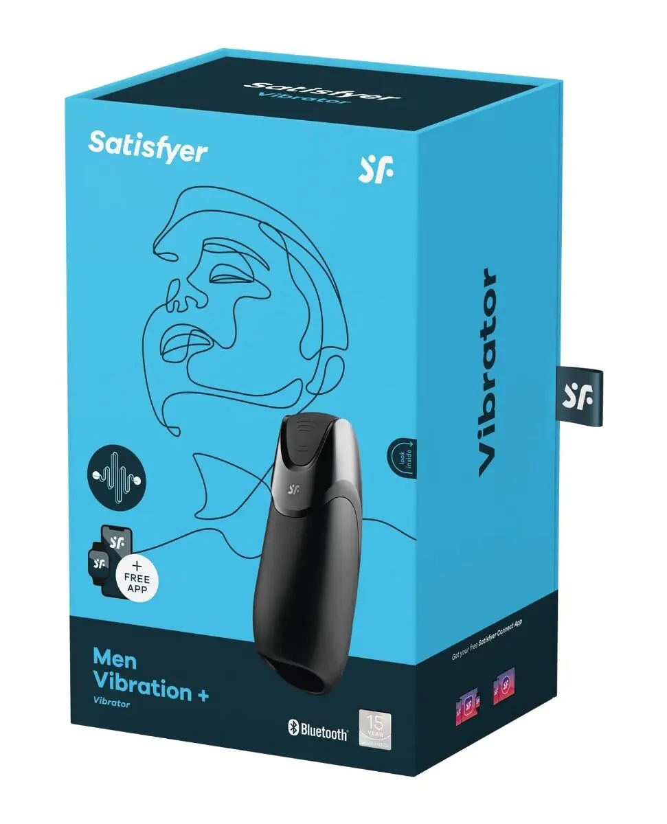 Satisfyer Men Vibration Connect App+ Black Masażer intymny