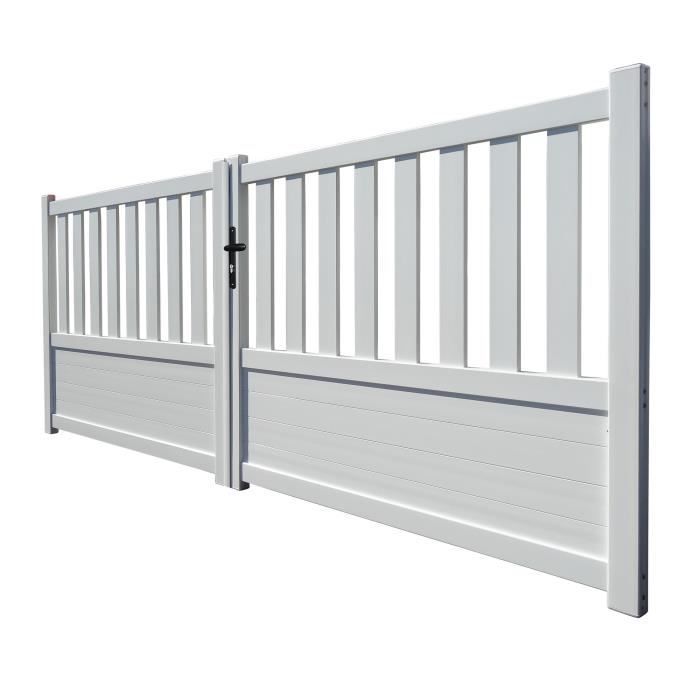 PORTAIL aluminium GENEVE BLANC 3m