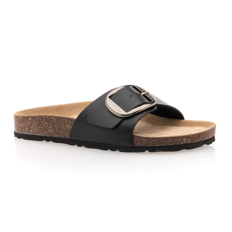 Svarte sandaler / sko med åpen tå til dame