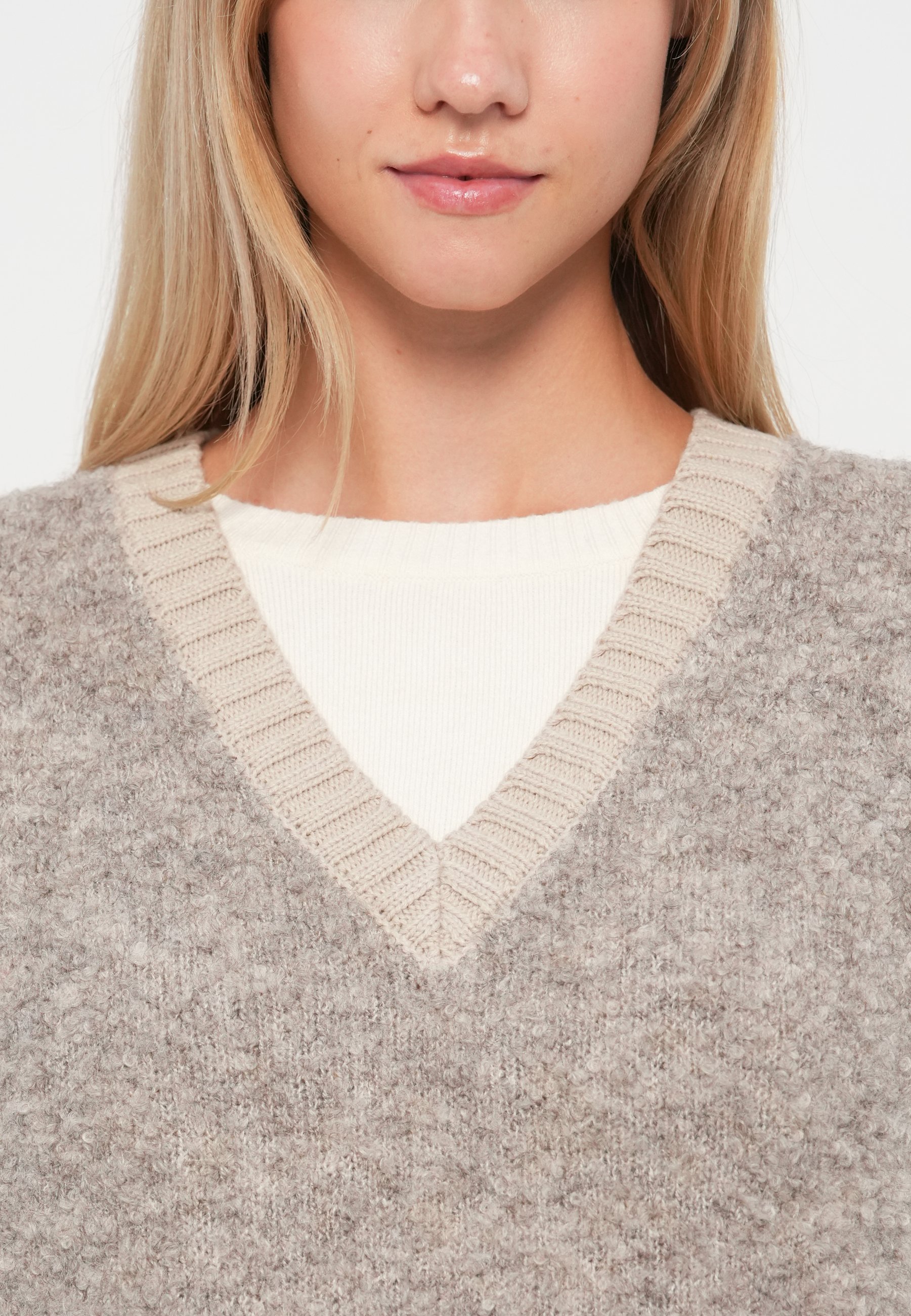 ONLY ONLCILLE WESTE - Pullover - hellbraun