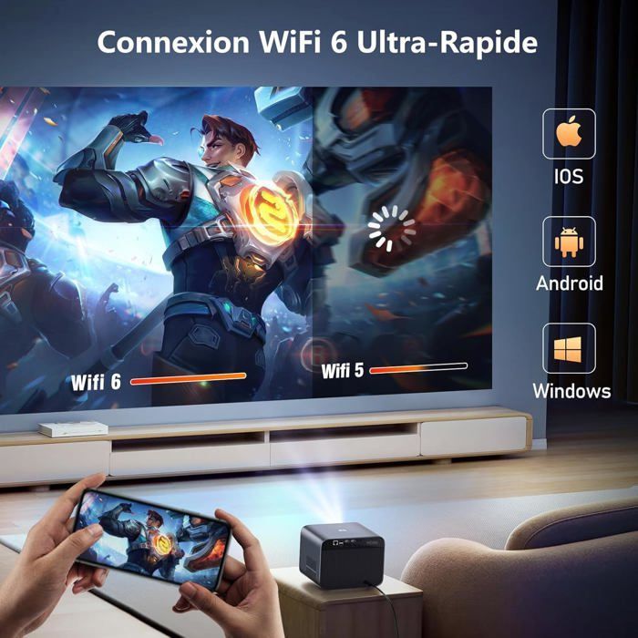 Videoproiettore 4K - ZIG-ZAG TERRITORIES - VGKE RD999 - 900 ANSI Lumen - WiFi-6 - Dolby Audio