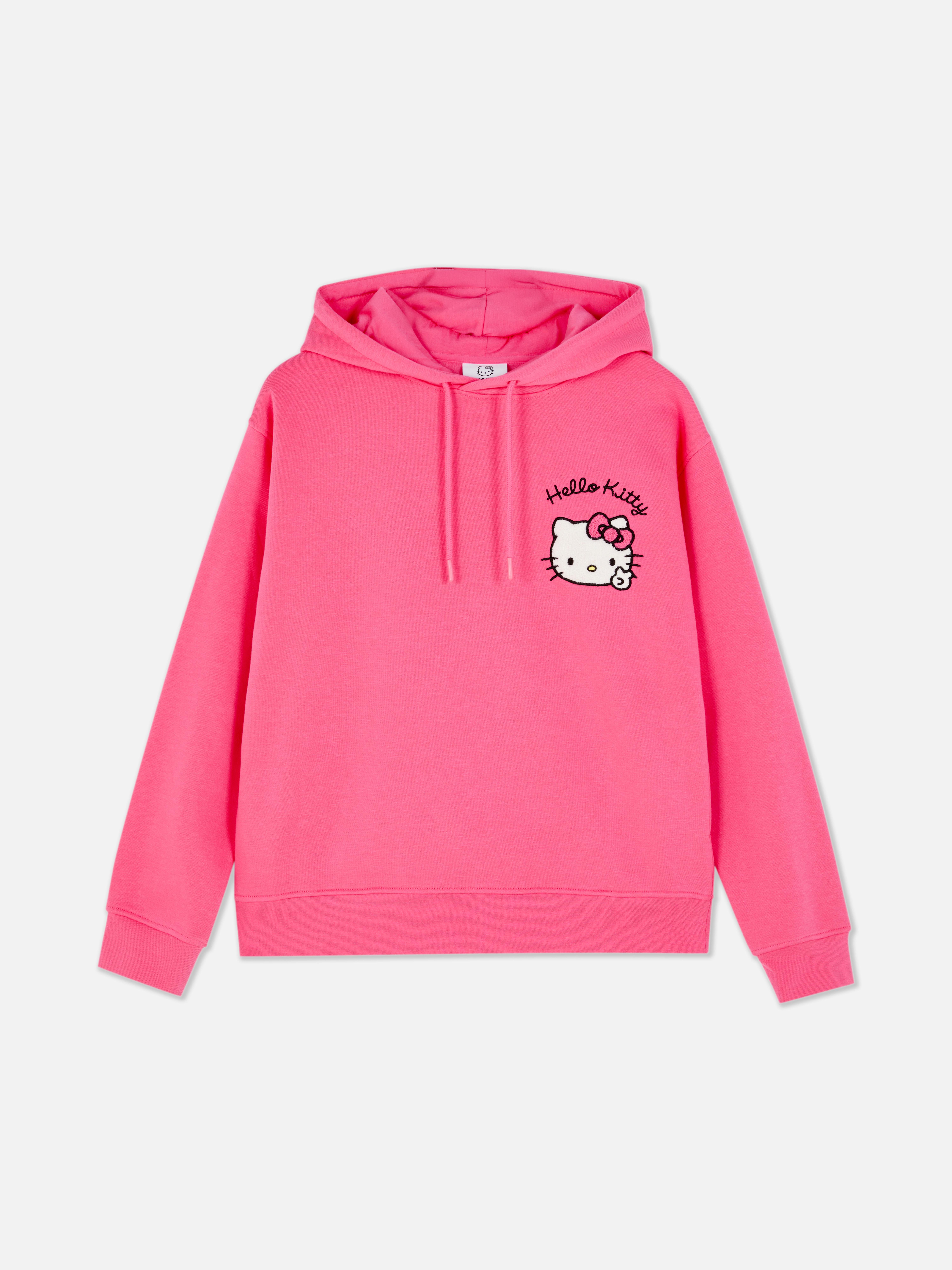 Ασορτί φούτερ με κουκούλα και λογότυπο Hello Kitty. Φούτερ με κουκούλα Hello Kitty, κορδόνι, μακριά μανίκια και ραμμένο λογότυπο.