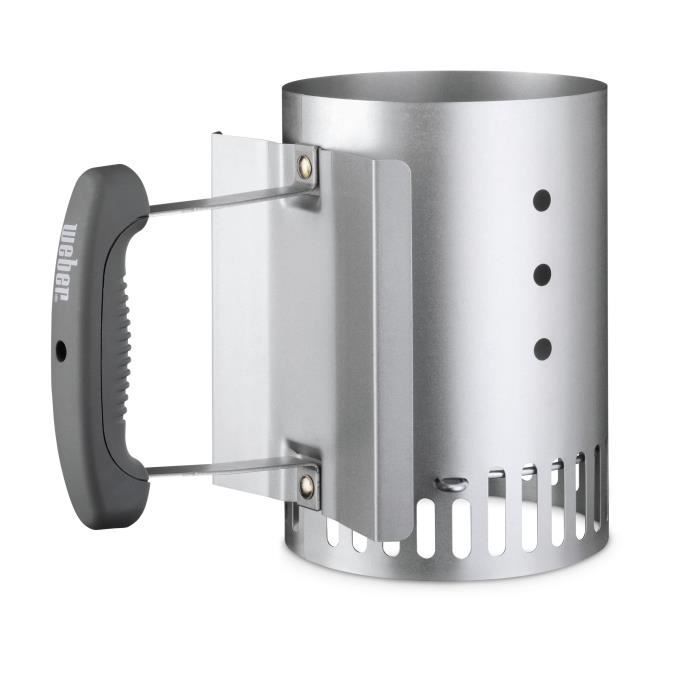 Kitchen Chimney Starter - WEBER - Small Model Smokey Joe - Stainless Steel - Gray - Fast Lighting