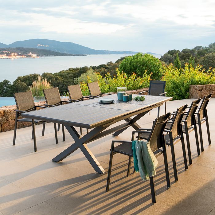 Mesa de jardín extensible 