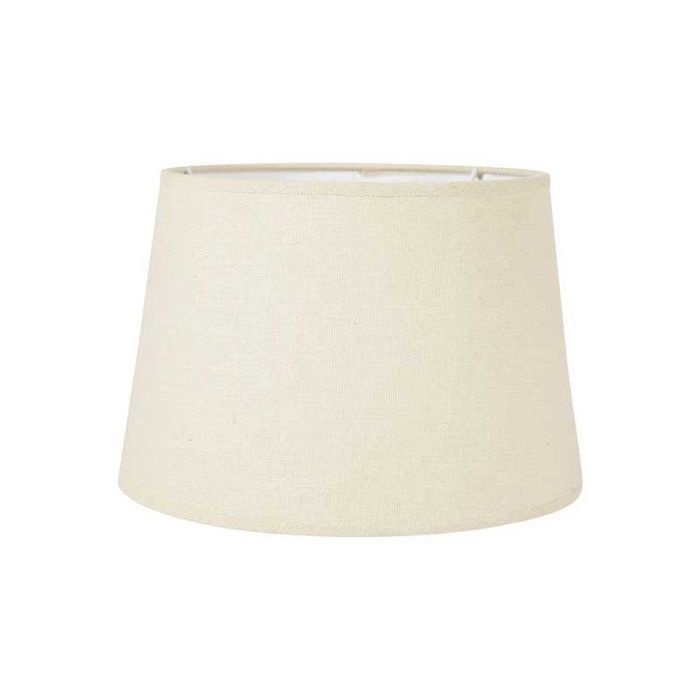 Lampshade - Round - Linen/Beige - For lamp - 27x18.5cm - E27 socket with reducer