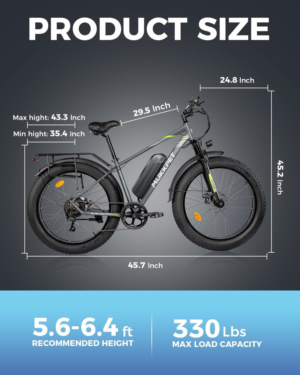 Mukkpet Suburban 750W elcykel för vuxna