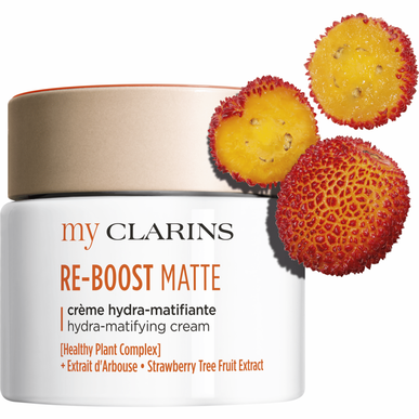Clarins Re-Boost Matte Hydra-Matifying Cream Matējošs sejas krēms kombinētai un taukainai ādai 50 ml 50 ml