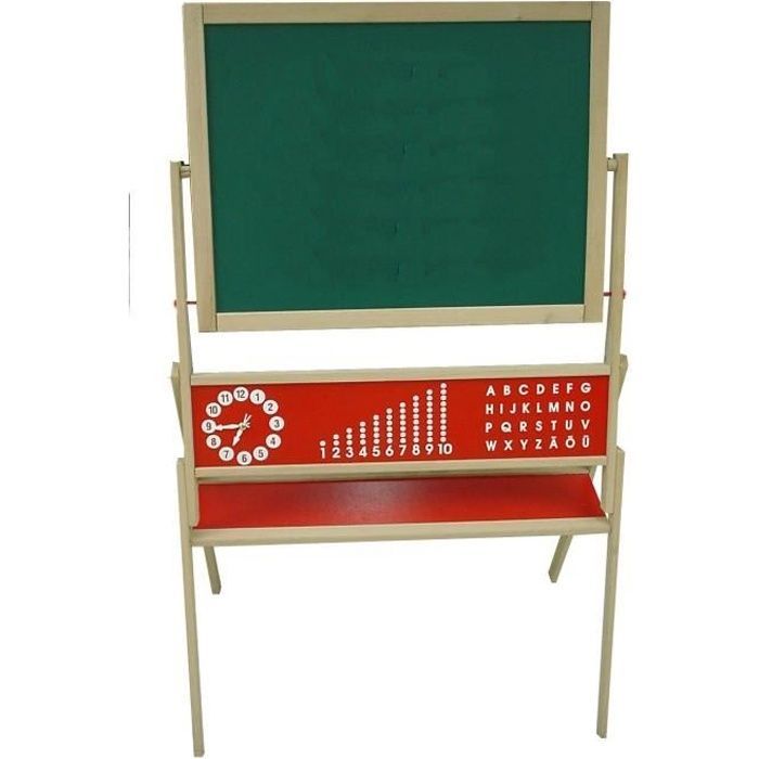 Lavagna magnetica e gessettabile bifacciale per bambini - ROBA - GASTON - H.112 cm - Rossa