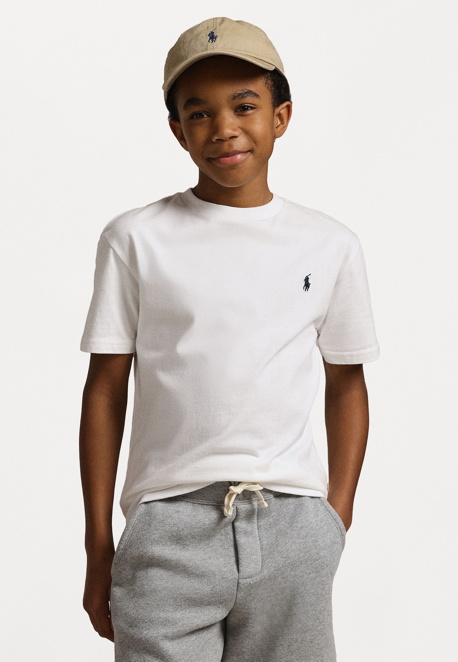 Polo Ralph Lauren COTTON JERSEY CREWNECK T-SHIRT - Základné tričko - biele