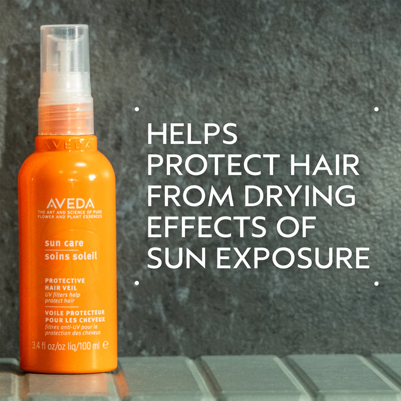 Aveda Sun Care Protective Hair Veil spray à prova d'água para cabelos expostos aos raios solares nocivos.