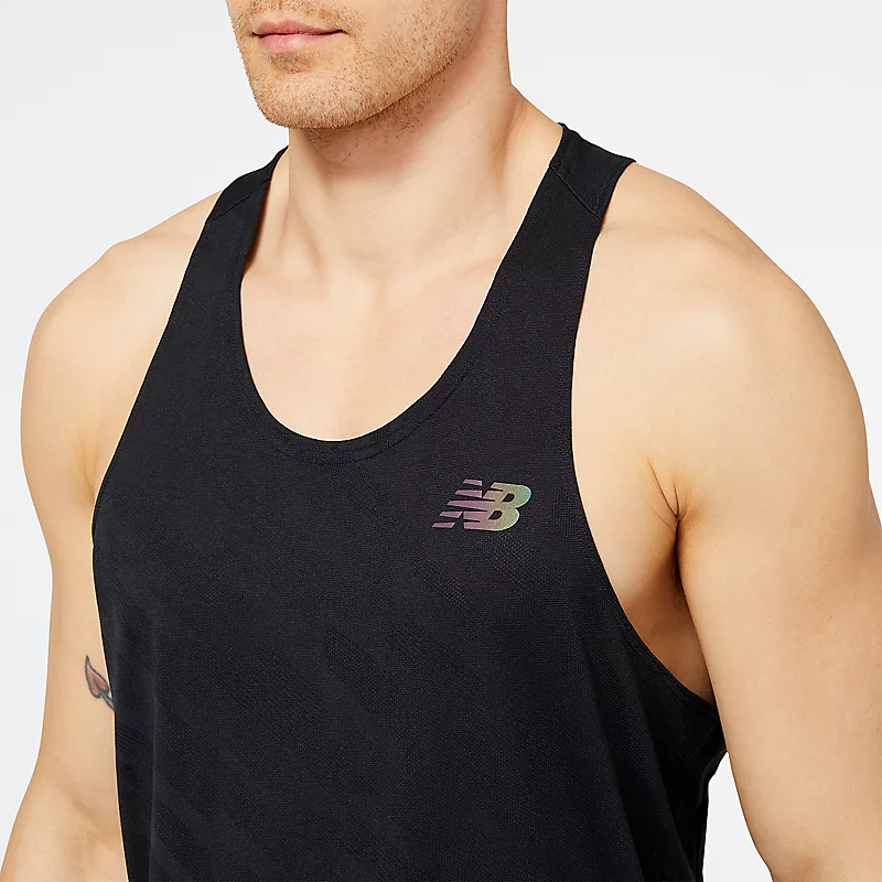 Ανδρικό μπλουζάκι Q Speed Jacquard – ΜΑΥΡΟ