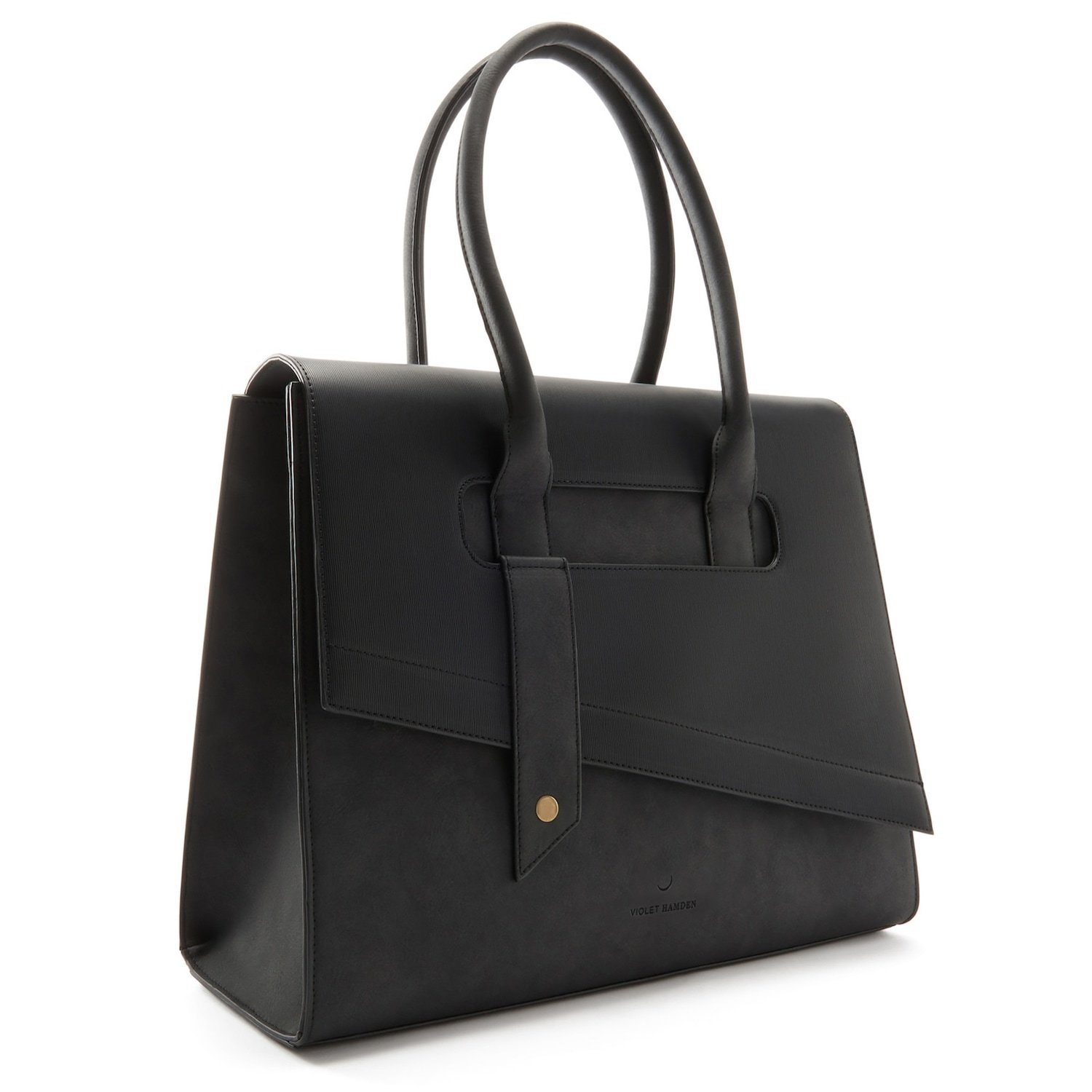 Nákupná taška Violet Hamden Essential Bag, čierna, umelá koža, VH25019