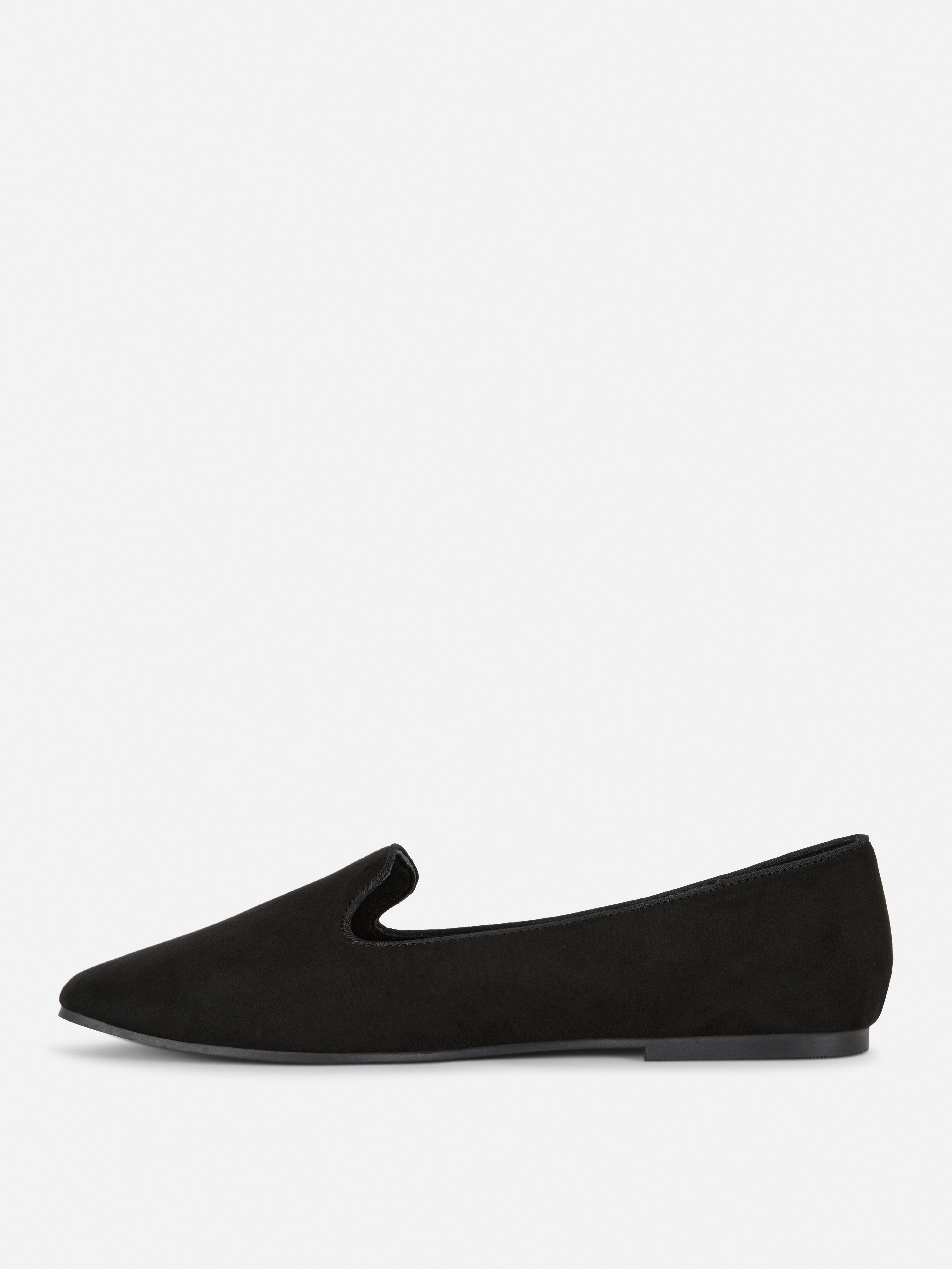 Pantofi cu toc plat din piele întoarsă Pantofi cu toc plat, vârf pătrat și model slip-on