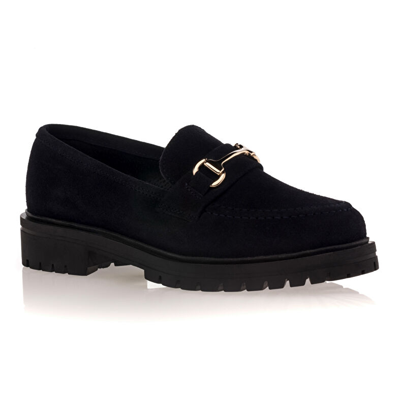 Blaue Damen-Loafer/Bootsschuhe