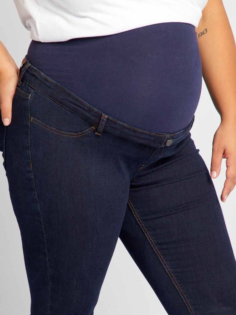 Calça jeans skinny para gestantes - AZUL