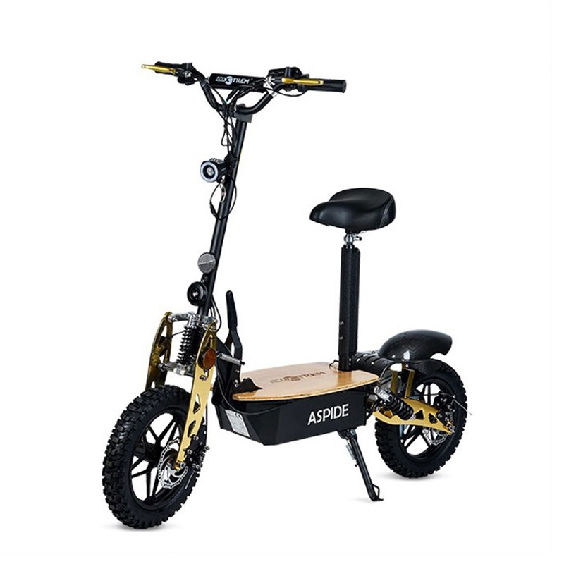 2000W elektrische scooter met zadel en houten platform ASPIDE