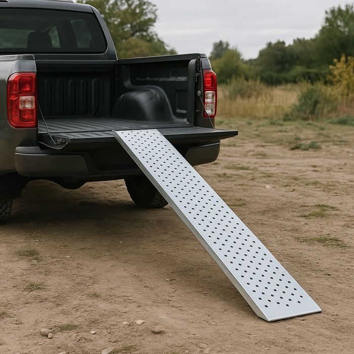 Juego de 2 rampas de carga Wiltec de 1600 x 225 x 45 mm – Capacidad de carga máxima 400 kg – Acero galvanizado – Superficie antideslizante
