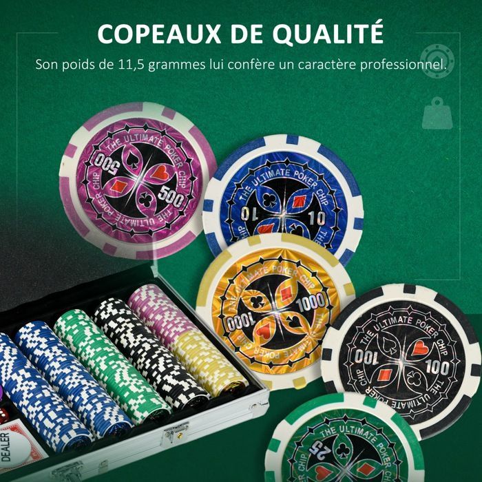 SPORTNOW Aluminum Poker Case 56x23.5x6.5cm Silver