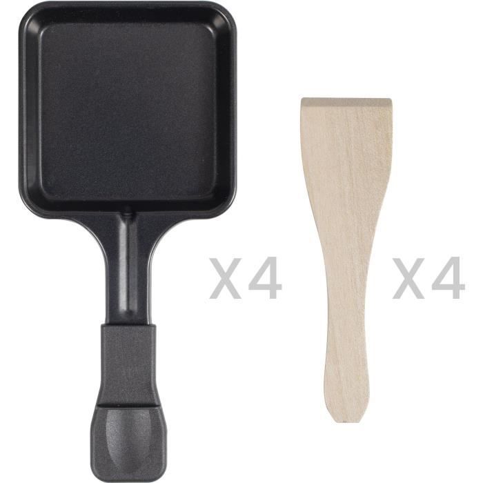 Parrilla raclette para 4 personas - LIVOO - DOC311 - 800W - 4 personas - Placa antiadherente extraíble - Termostato ajustable