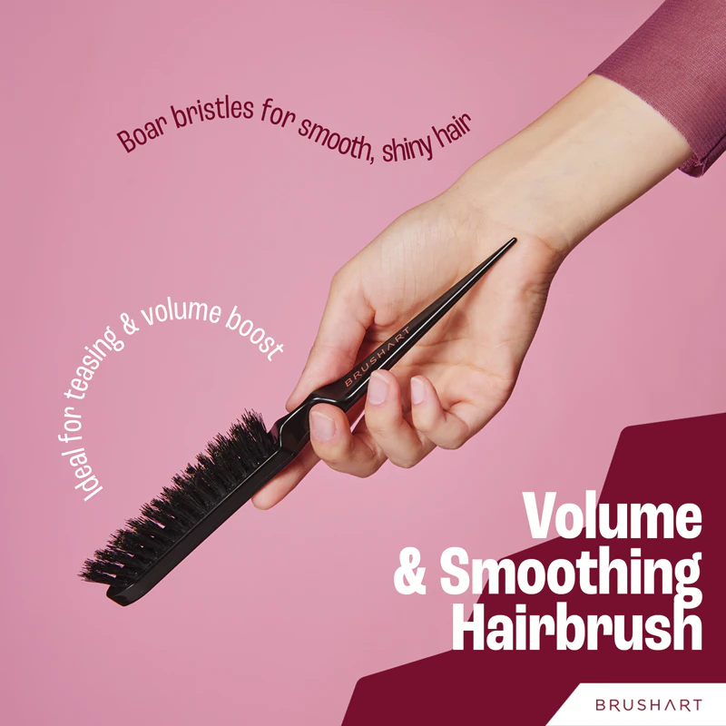 BrushArt Hair haarborstel met varkenshaar voor volume