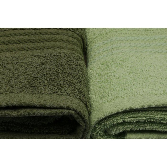 Juego de 4 toallas de mano - 50 x 90 cm - Verde