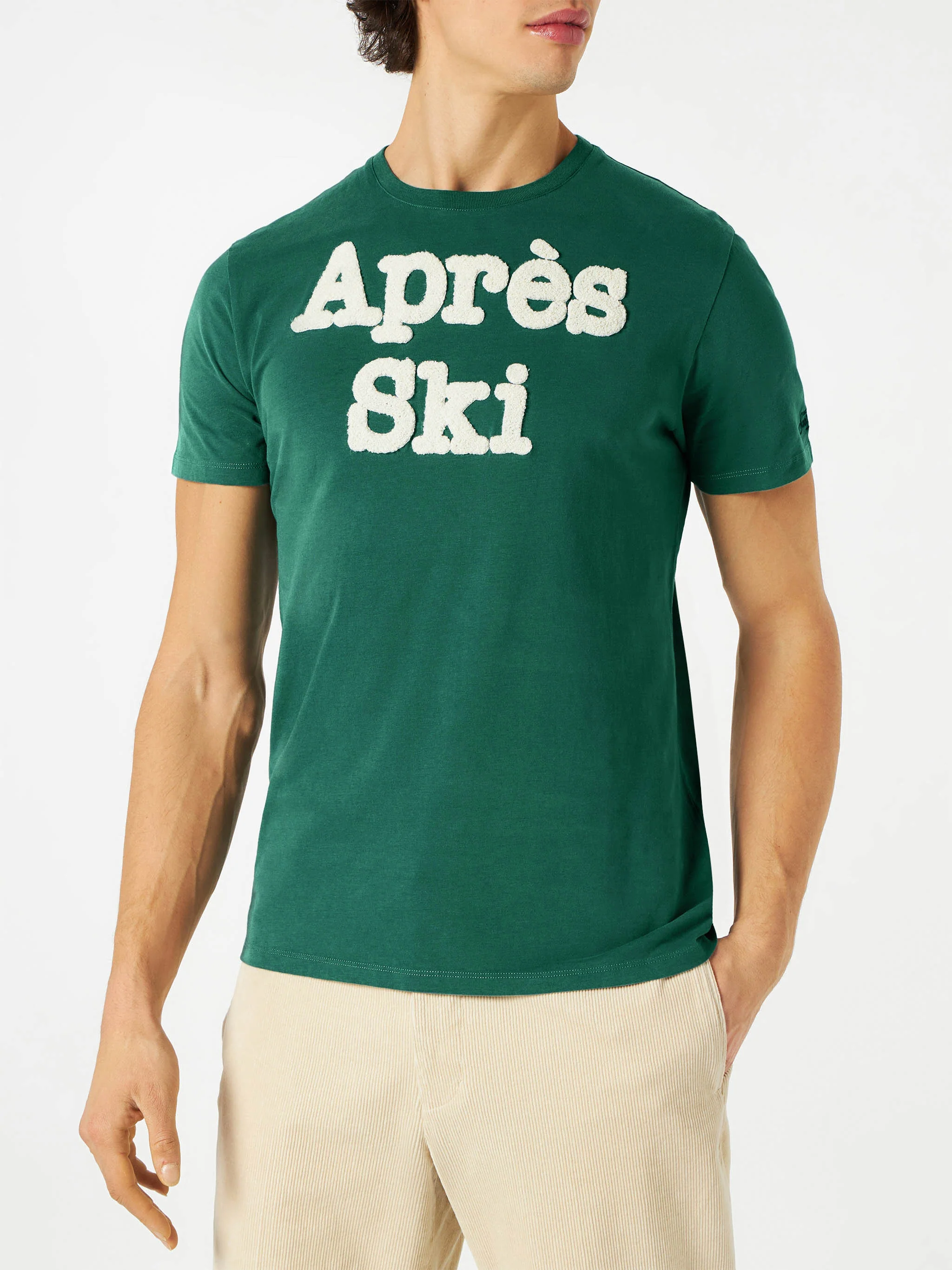 Après-ski T-shirt met badstofpatch