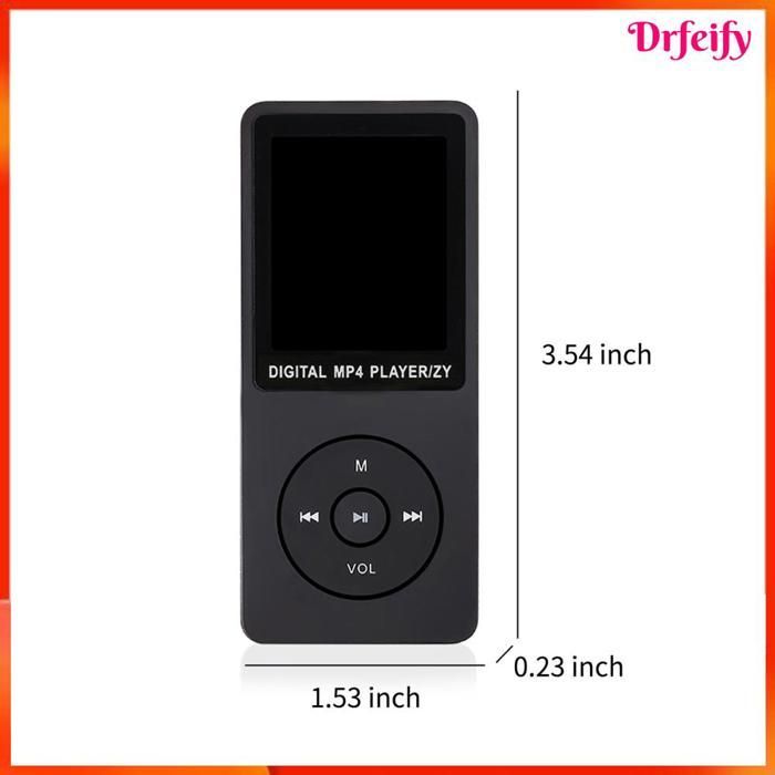 Lecteur MP3/MP4 portable - AKOZON - 32 Go - Écran 1,8 pouces - Radio FM - Haut-parleur intégré