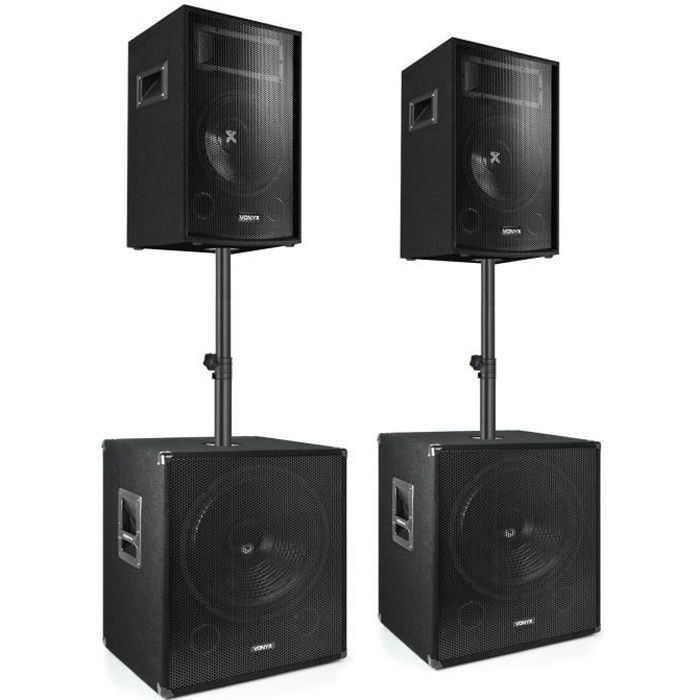 Enceinte Passive - Vonyx - SL10 PA Speakerbox - 500W - 10 pouces - Grille Métallique