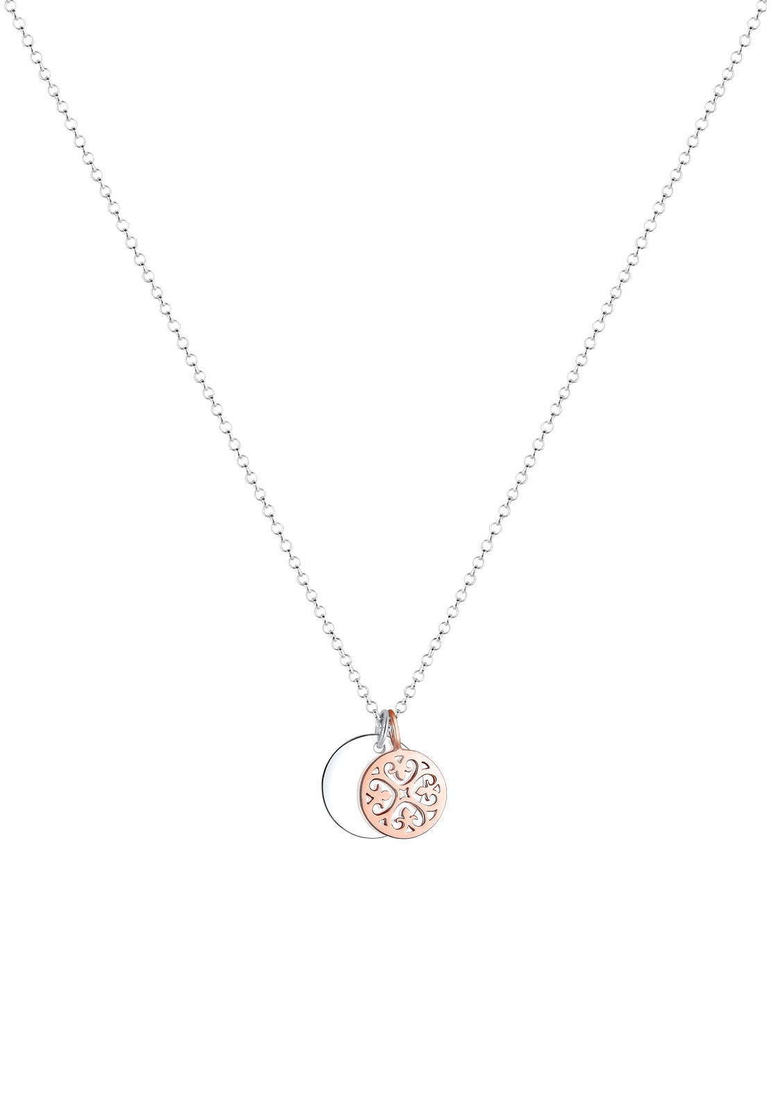 Elli Bi Color Ornament Kreis 925 Sterling Silber