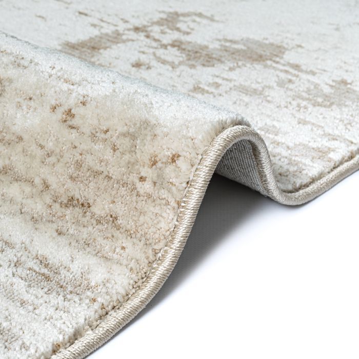Der Teppich Nuvra – Moderner Wohn-/Schlafzimmerteppich, weich und flauschig, pflegeleicht, Beige, 80 x 150 cm, D45
