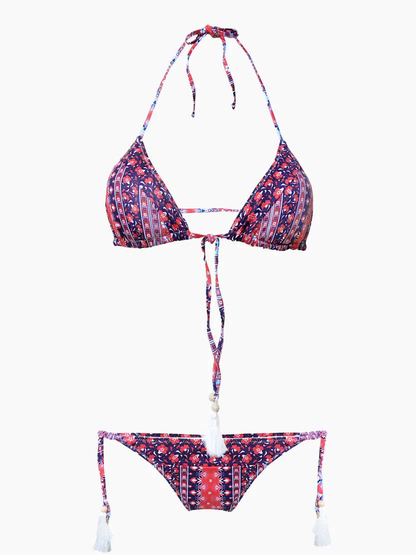 Triangelbikini met zigeunerprint
