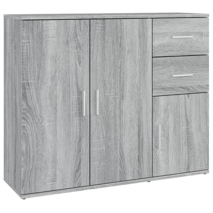vidaXL Sonoma Grey Buffet 91x29,5x75 cm Samengesteld hout 823275