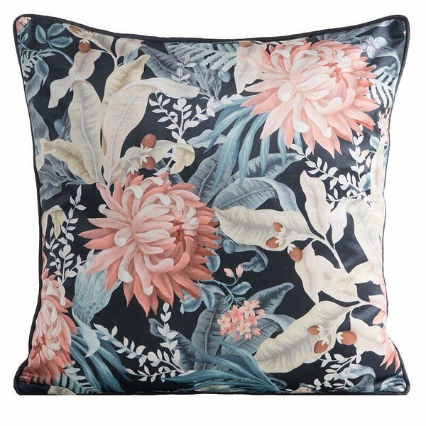 Poszewka dekoracyjna Velvet 45x45 cm czarno-pomarańczowa