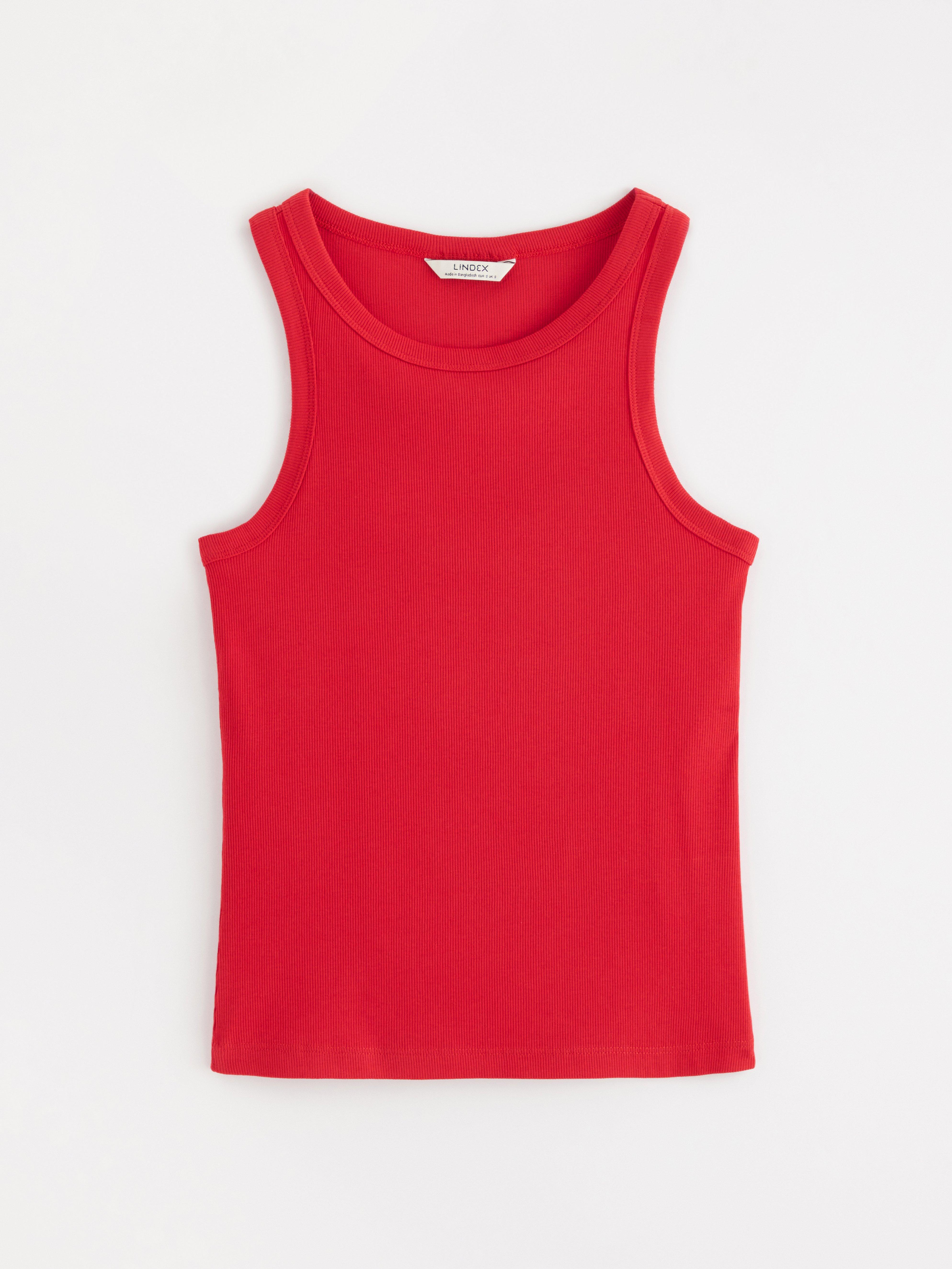 Ribbat linne Dark Red