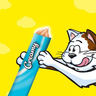 Przekąski Dreamies Creamy z łososiem