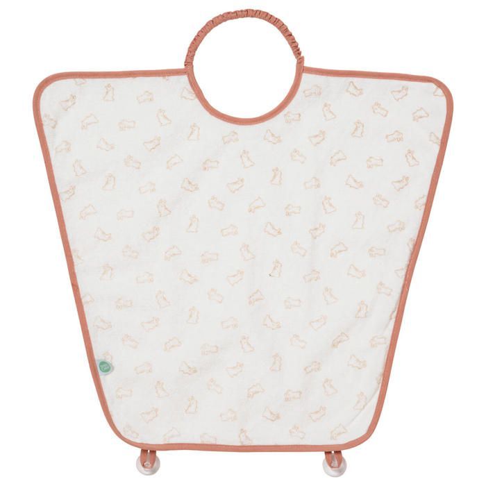 Babero Babycalin - Conejos de Groenlandia para bebés de 24 meses - Babero elástico con ventosas de 45x40 cm
