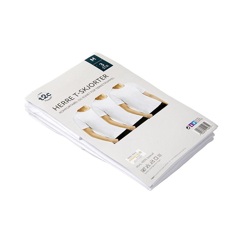 Confezione da 3 magliette Time 2 Change, taglie dalla M alla XXL, colore bianco.