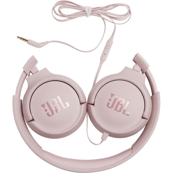 JBL Tune 500 bedrade hoofdtelefoon - Pure basgeluid - Lichtgewicht en opvouwbaar ontwerp - Roze
