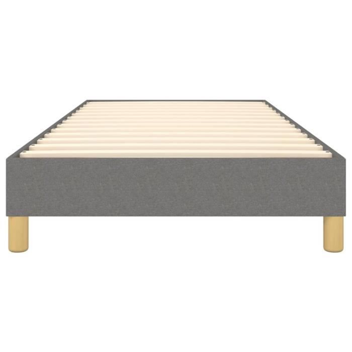 Base letto - FYDUN - YIN - 90x190 cm - Grigio scuro - A molle - Facile da montare